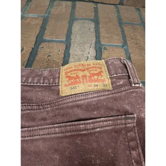Levi's Men's Jeans 541 36x32 Purple Burgundy - Picture 3 of 3